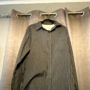 Juicy Couture Black and White Striped Men's Shirt